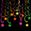 Décorations de plafond en forme d'étoile fluorescente, ornement 7