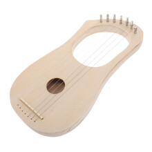 1 Set DIY Wooden Lyra for Beginners Easy Assembly Strings Musical Instrument with Clear Instructions for Creative Music Fun and Design