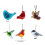 Tentures acryliques en forme d'oiseau, décorations d'intérieur-1 4