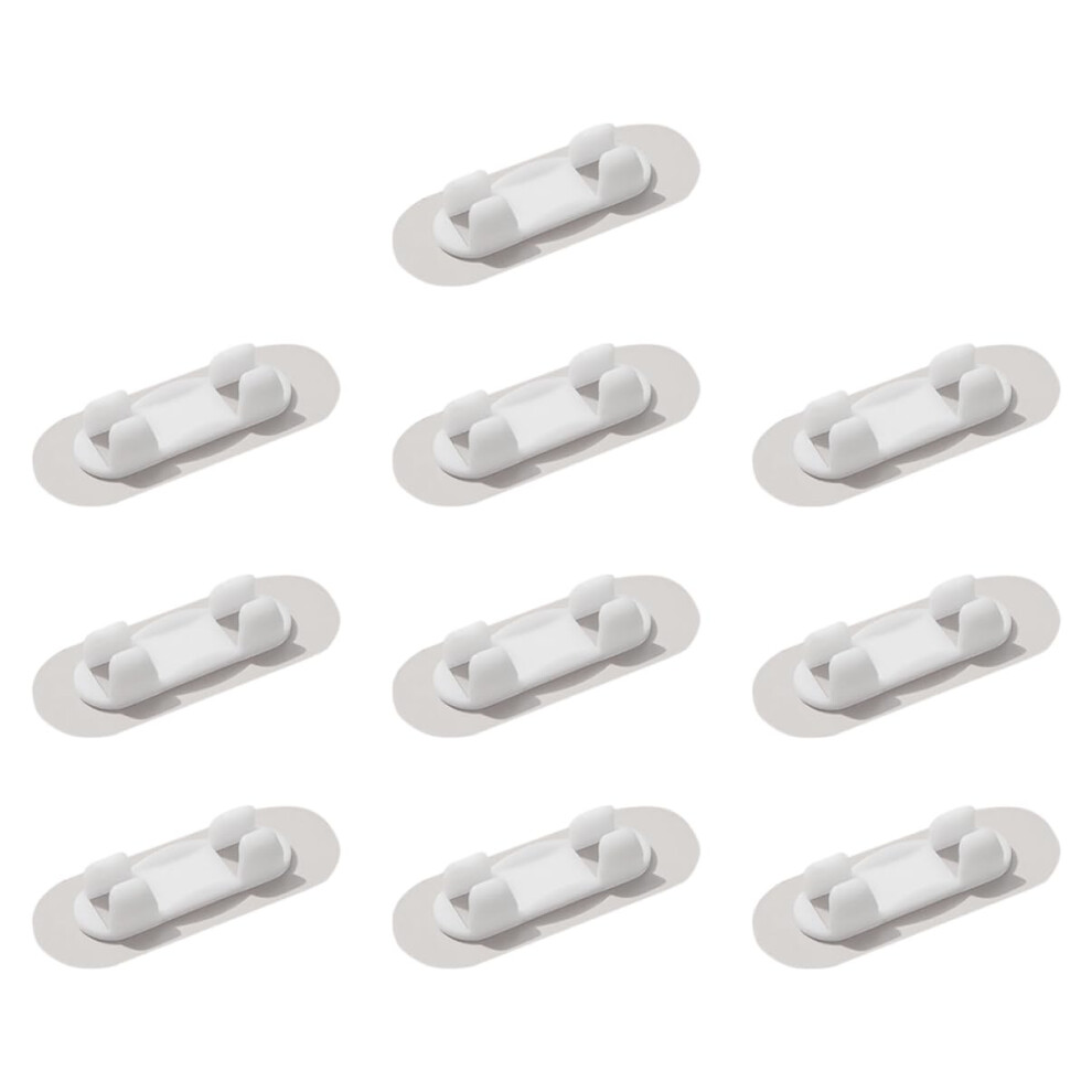 Adhesive Cable Organizer Clips 10 Pack No Drill Required Self Adhesive For Usb Charger Cords And Headphone Cords 9412369185006