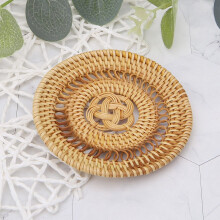 Cup Coasters, Creative Round Rattan Coasters, Mat for Cups, Placemats, Plates, Kung Fu Tea Accessories