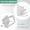 Square Soft Close Toilet Seat with Quick Release, White  Fix Hinges, Easy to Install 4