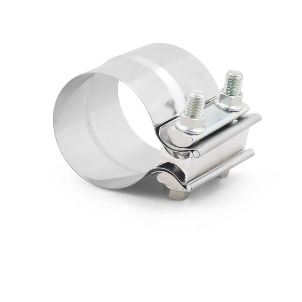 Stainless Exhaust Sleeve Butt Joint Clamp, Sizes 2.0 To 4.0 Inch, Exhaust Band Clamp, Exhaust Strap, 2.5 Inch 9365049953665