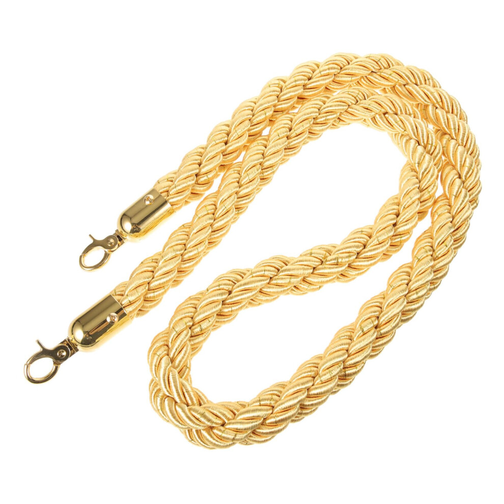 1.5M Support Rope For Crowd Control With Hooks For Elegant Queues Hotels Museums Cinemas Stainless Steel 9365049953887