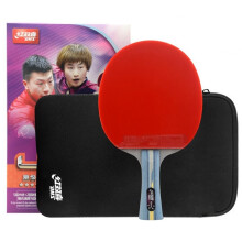 Double Happiness Table Tennis Bat 4 Stars R4002C, DHS 7Ply Carbon Blade with Rubber