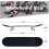 Skateboard 31x8 Inch 7Layer Maple Double Kick Deck Longboard Blue Black White Beginner Friendly 2
