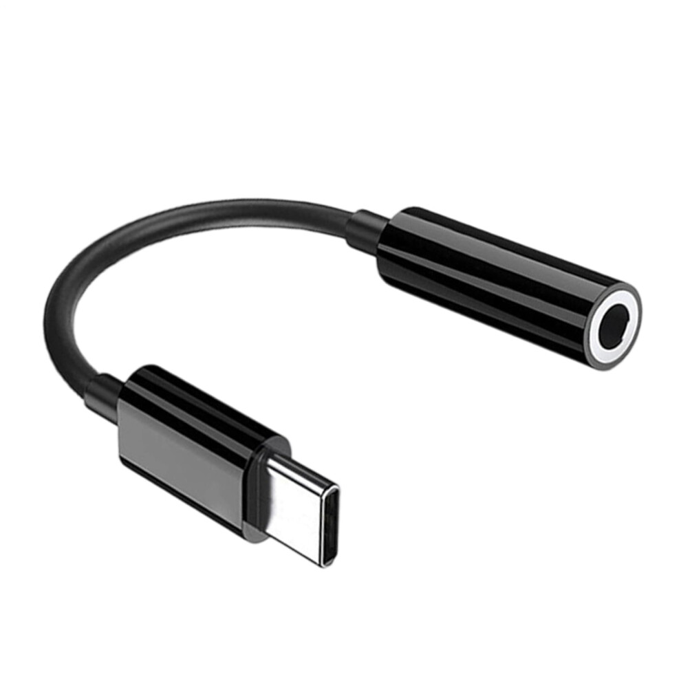 Type C To Headphone Jack Adapter 3.5Mm Female To Male Audio Connector For Mobile Laptop Tablet Conference Calls Black 9189345057595