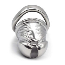 BDSM Stainless Steel Penis Cage Glans Shaped For Men Curved Cock Ring Bondage Clasp SM Chastity Toy Inner Diameter 50Mm
