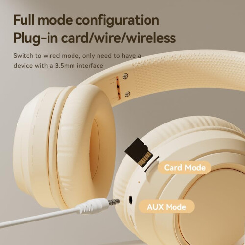 Wireless Headsets Black OverEar HiFi Stereo Bluetooth Gaming Headset Foldable 3.5mm PlugIn Headsets 2
