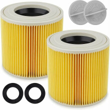 Staubsaugerzubehör, nahtloser Patronenfilter, kompatibel mit Kärcher WD3, WD2, WD2200 und WD2250, HEPA-Filter für optimale Leistung