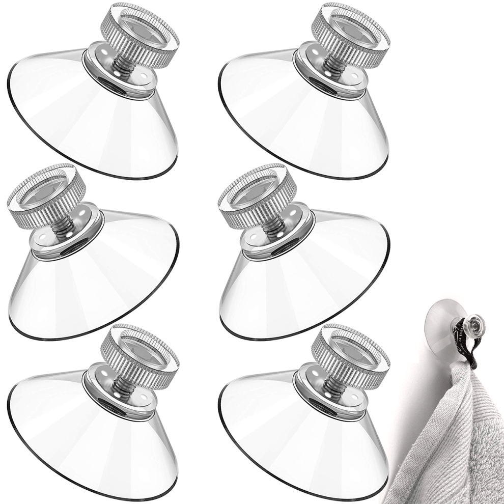 Suction Cup For Heat Cold Resistant, Glass Suction Pads Clear Pvc Plastic 30Mm, Extra Strong Adhesive Suction Holder Versatile Organization (6 Pcs) 9048212494331