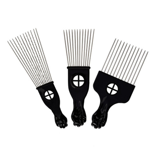 Χτενάκια Afro Pick, Styling και Ανύψωση, Εργονομικός Σχεδιασμός, Φαρδιά Δόντια, Ανθεκτικό 1