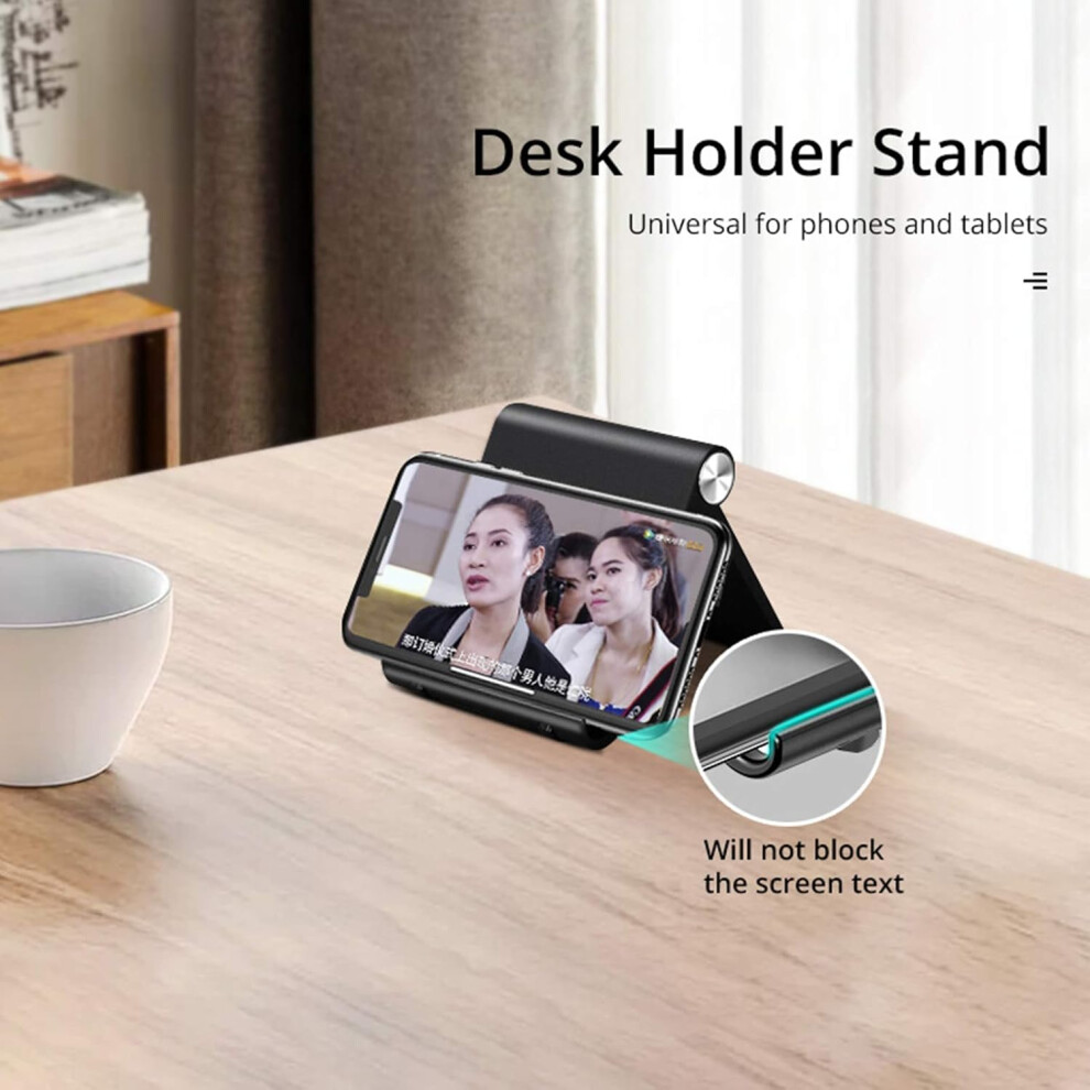 Tablet Stand, Durable Abs Material Supports Facial Id Recognition, Foldable Desk Cell Phone Stand For Smartphones And E-Readers With Multi-Angle 9128293385329