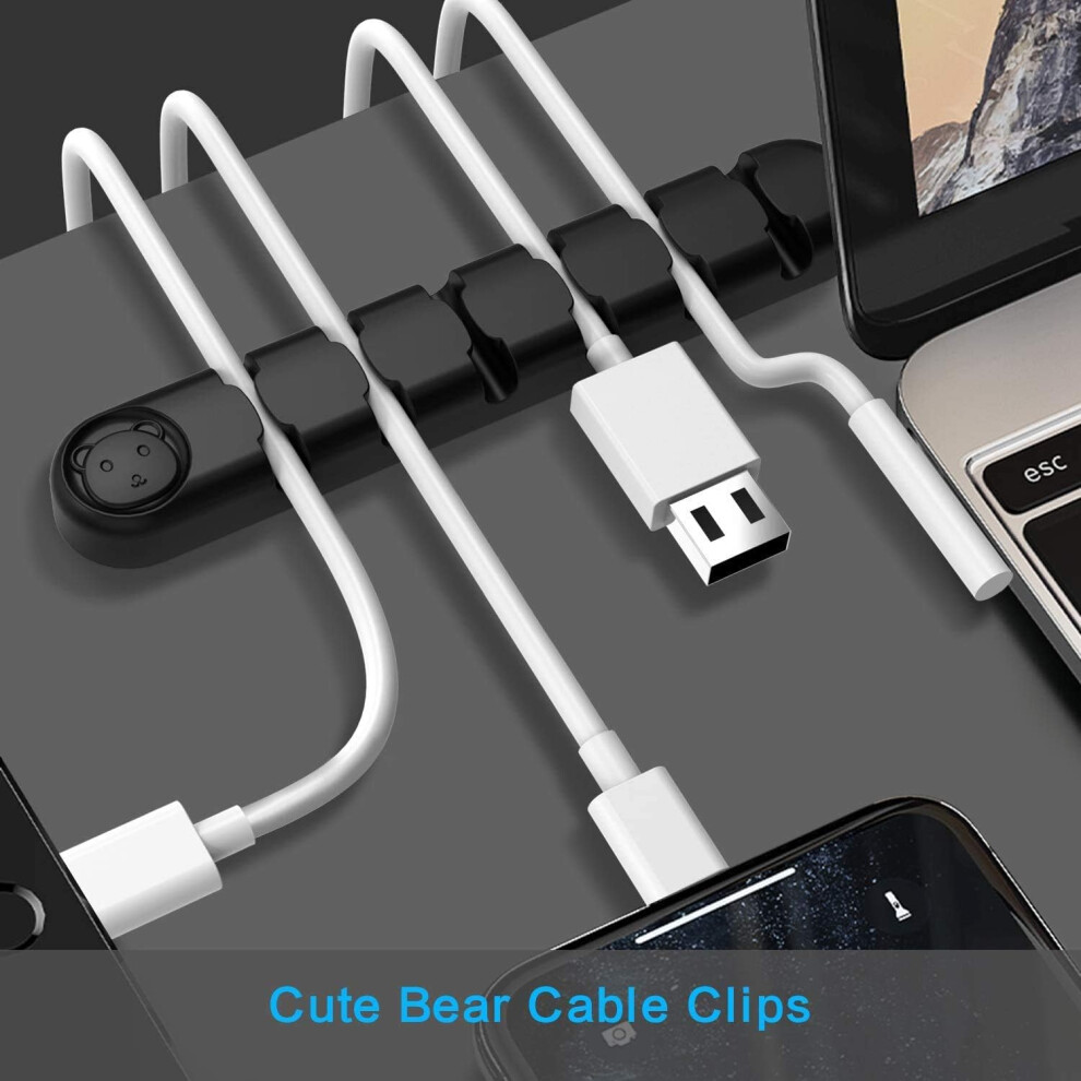 Cable Tie Holder Management, Magnetic Cable Clips Cord Holder For Home Office Desk, Non-Toxic Material 100% Silicone, 2 Pieces, Under Desk Cable 9405630139877