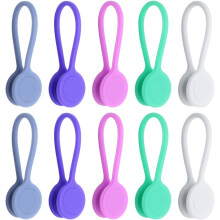 Cadeau original : attaches de câbles magnétiques réutilisables en silicone, clips magnétiques colorés pour la maison, l’école, le bureau et