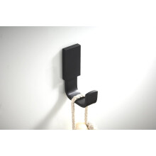 Crochet mural antirouille pour cuisine, crochets porte-manteaux en laiton durable avec finition noire mate et surface lisse, pour une longue durée