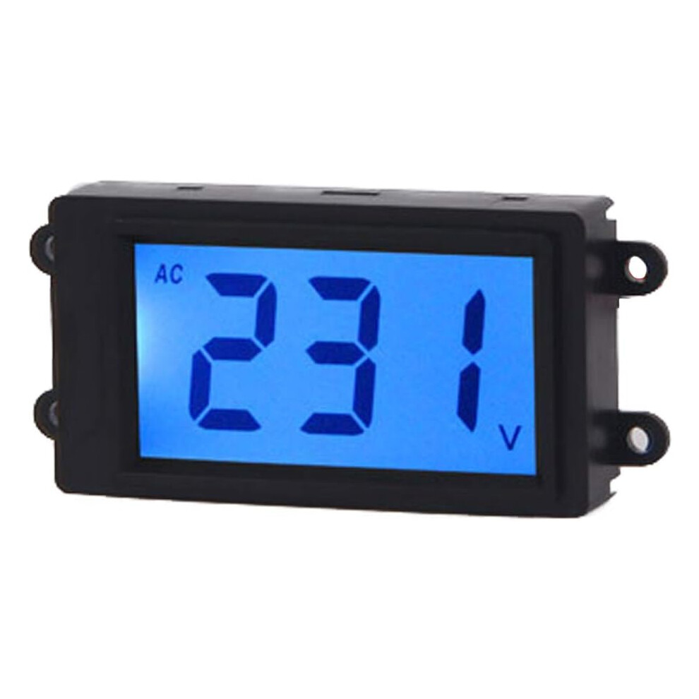 Lcd Digital Voltmeter, Ac Digital Voltmeter With Backlight For Clear Visibility, Large-Scale Integrated Circuit Ensures Precision, Blue 9048212560548