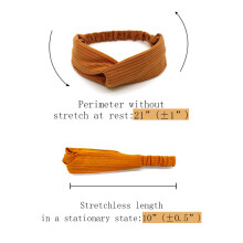 Elastische Haarbänder für Damen, weiches, rutschfestes Knoten-Stirnband mit breitem Rippstrickmuster, dehnbares Haaraccessoire mit Drehknoten für