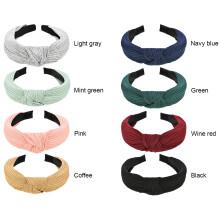 Modische Haarbänder für Damen, bequeme Haaraccessoires im Turban-Stil mit breitem Knoten, strapazierfähiges und rutschfestes elastisches Design,