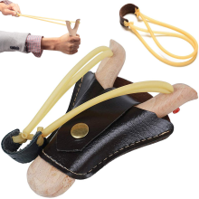 Katapultset, perfect voor buitenavonturen, hoogwaardige elastische rubberen bungee met massief houten katapult voor een verbeterde jachtervaring.