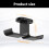 Sturdy Double Headphone Hook Under Desk Holder Stand for 3