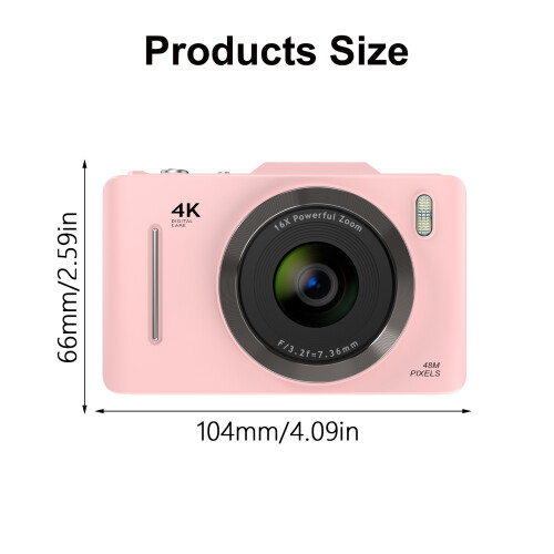 Studenten Digitale Camera 2.8Inches Scherm Sensoring-Zwart 2