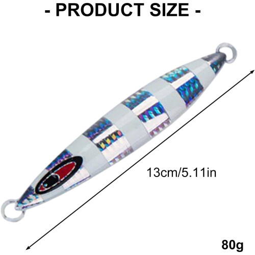 Jigging Spoon Metal Luminous Lure Long Casting Easy To Use Spinner Hook Baits Artificial Lures 2