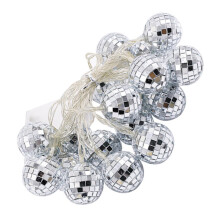 LED Mirror Disco Ball String Lights 10M Length Waterproof Hanging Lights For Party Decor Festivals Christmas Camping