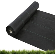 Folded ground cover membrane, weed barrier fabric, weed control fabric, weed mat, landscape fabric for gardening, agriculture (0.9x91m)