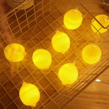 Lemon Fairy Lights 1.5 m, 10 LED Lemon Shape Battery Operated String Lights For Indoor Outdoor Use