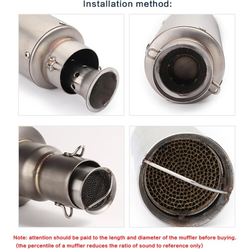 Motorcycle Exhaust Pipe TypeB Universal 51mm 60mm Silencer Db Killer 1