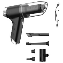 Multifunction Hand Vacuum 12000Pa Suction Power-Brushed black