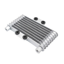 Moto Oil Cooler Aluminum Motorcycle Radiator 125ml 125cc250cc Adapter M10x1.25 Silver