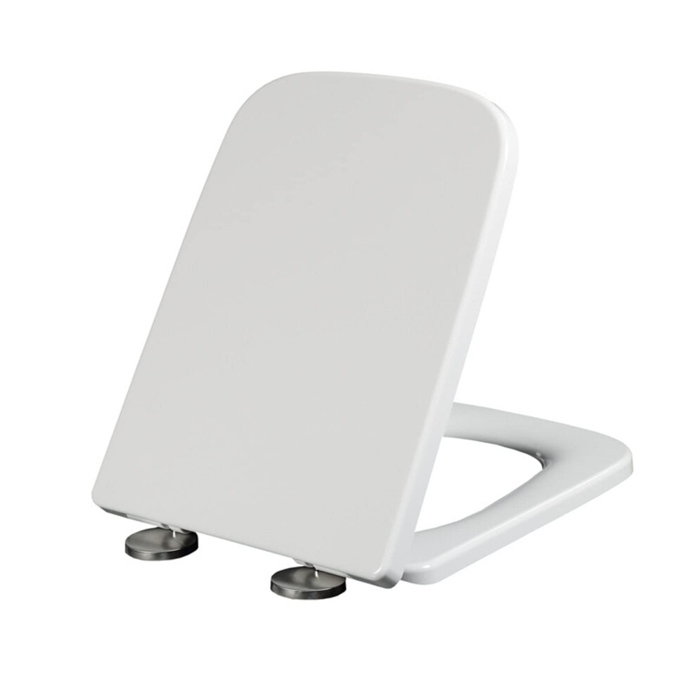 Oblong Square Toilet Seat With Soft Close, Thickened Lid, Easy To Clean And Install 9365049956550