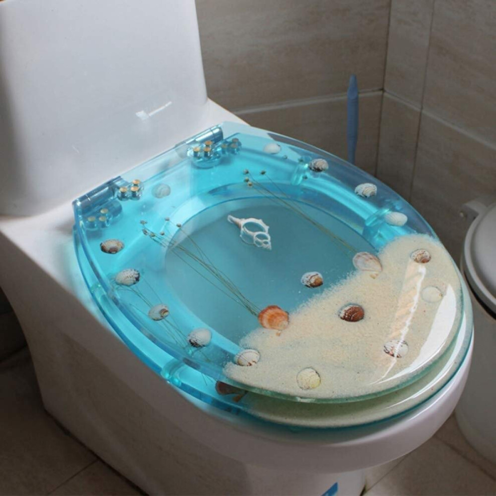 Toilet seat resin universal toilet seat screw set household color toilet seat UV thickening slow down, C