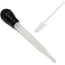 Pro Grade Turkey Baster, Heat Resistant Bpa Free Suction Basting Syringe For Roasting Meat Marinade Applicator, Easy-read Increments With Safety Grip,