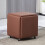 5 in 1 Multifunctional Leather Seat Cube with Swivel Casters Stackable Ottoman Stool 1