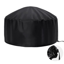Fire Pit Protection Cover, Universal Size Fire Pit Cover with Heavy Duty 600D Polyester for Outdoor Patio, Weatherproof & Snowproof, 82x38Cm,
