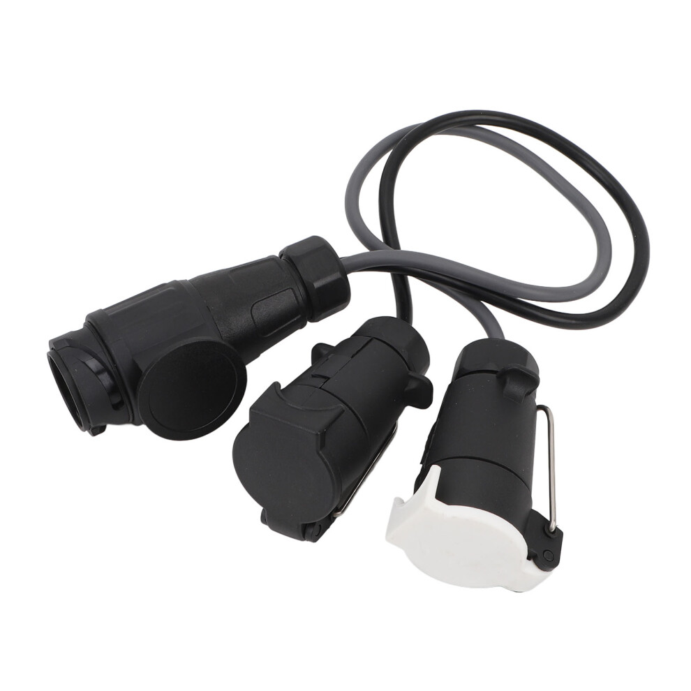 Trailer Connector For Rv Caravan Boat, Universal Design 13Pin To Twin 7Pin Trailer Adapter With Plug And Play Design, Weatherproof Anti Light 9169997738318