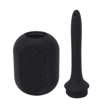 Enema Bulb Colon Cleansing Tool - PVC Material Leak Proof Douche Cleaner with Smooth Rounded Contours (Black)