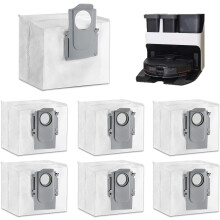 Bolsas desechables para aspiradora, compatibles con modelos Roborock, gran capacidad con diseño antifugas, filtración de alta eficiencia (paquete