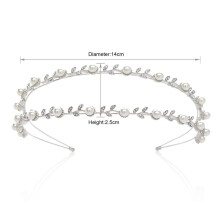Bequemes Haarband mit Metallband und Perlen, hochwertige Imitationsperlen mit Kristallverzierungen für ein elegantes Design, verstellbares