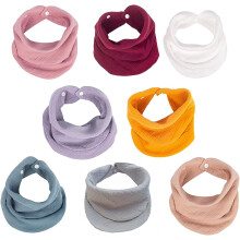 Haklappar med bandana för flickor och pojkar, andningsbara haklappar med mjuk textur och hög absorptionsförmåga, återanvändbara haklappar med