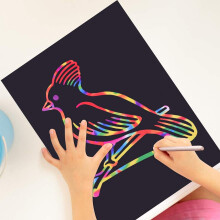 Tęczowy papier do zdrapywania, magiczny zestaw do zdrapywania dla dzieci, uwolnij kreatywność dzięki zestawowi Rainbow Magic Colors dla