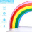 Φουσκωτό μπαρ Rainbow Cloud, πλωτή θήκη ποτών με 4 θήκες για ποτήρια για αδιάλειπτη 3