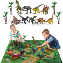 Dinosaurierreich, interaktives Spielset mit lebensechten Dinosaurierfiguren, überzeugendem Szenenteppich für fantasievolles Spielen und als