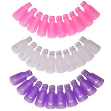 Conception antidérapante, utilisation en salon ou à domicile, capuchon de trempage réutilisable en plastique pour dissolvant de vernis gel UV, kit