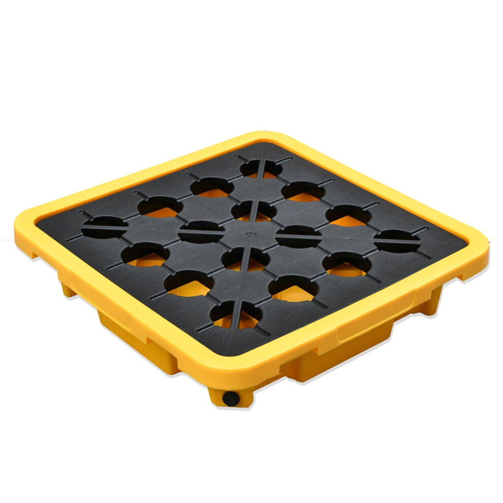 Oil Tank Spill Tray Plastic Spill Platform Stackable Polyethylene Containment Pallet Drain Outlet Leakproof 67X67x15cm 9347817175028