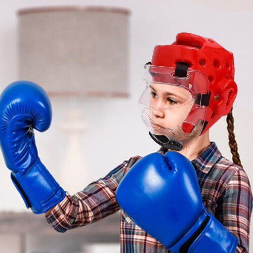 Boxing Headgear, MMA Head Protection, Lightweight, Adjustable Fit, Absorbing Padding 2