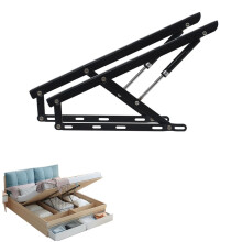 Hydraulic Rod Gas Springs 2 Pcs Folding Bed Lifting Mechanism 610mm Black Storage Box Bed Lifter